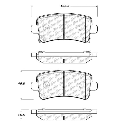 Centric Parts Posi-Quiet Ceramic Pads, 105.14300 105.14300